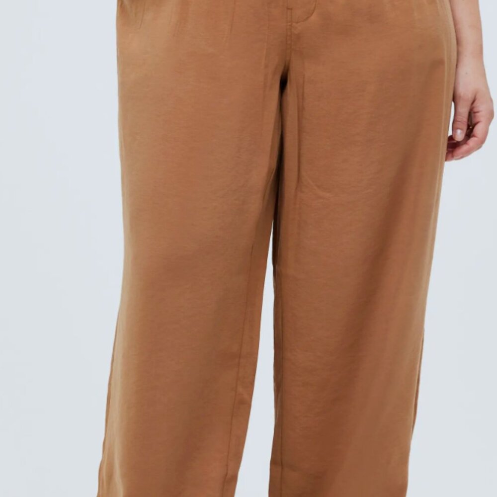 Madewell Softdrape Wide Legs - Light Brown Elastic Waist Pants